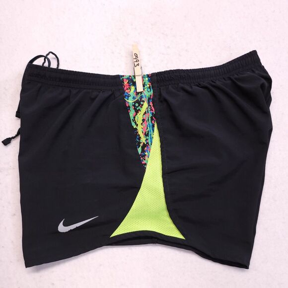 Nike Dri-Fit Athletic Drawstring Running Shorts Womens Size Small S Black Multi - Picture 7 of 9